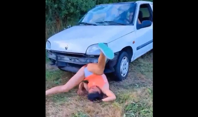 Женской сальто пошло не по плану